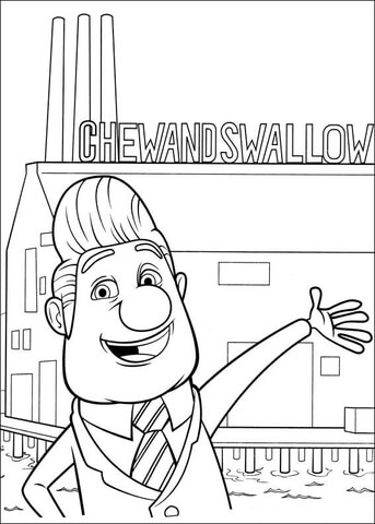 Chew And Swallow  Coloring Page